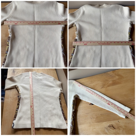 J MCLAUGHLIN ANDI QUILTED EQUESTRIAN IVORY KNIT FRONT ZIP PUFFER JACKET S - Picture 11 of 12